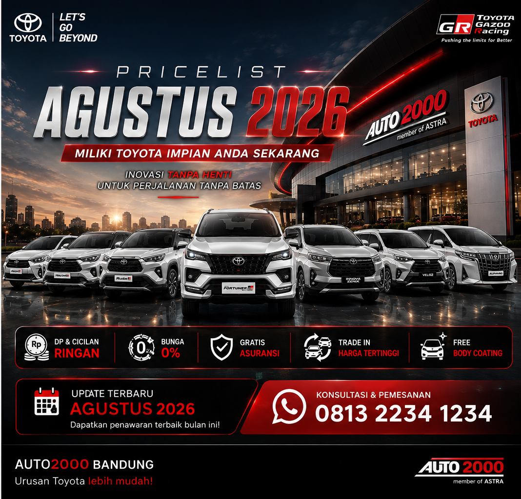 Pricelist Toyota Auto2000 Bandung